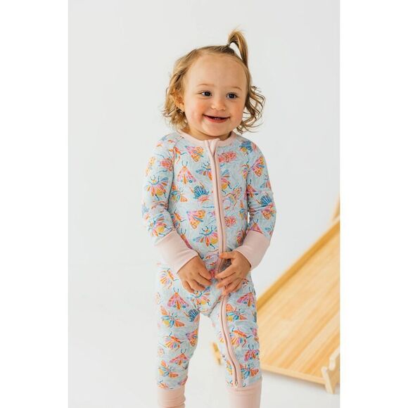 NWT Wild Woven Mosaic Bugs Zip Romper- Modal like Bamboo - Picture 1 of 5